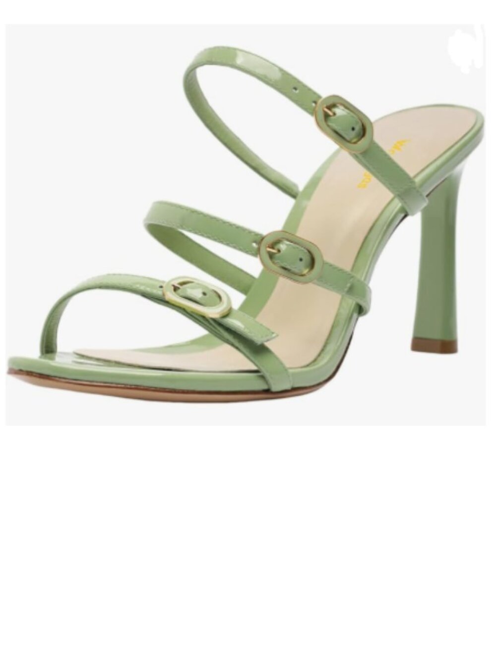 Wo Wagas Open Toe High Heel Slides Sandals Triple Straps Buckle Slip On Slippers